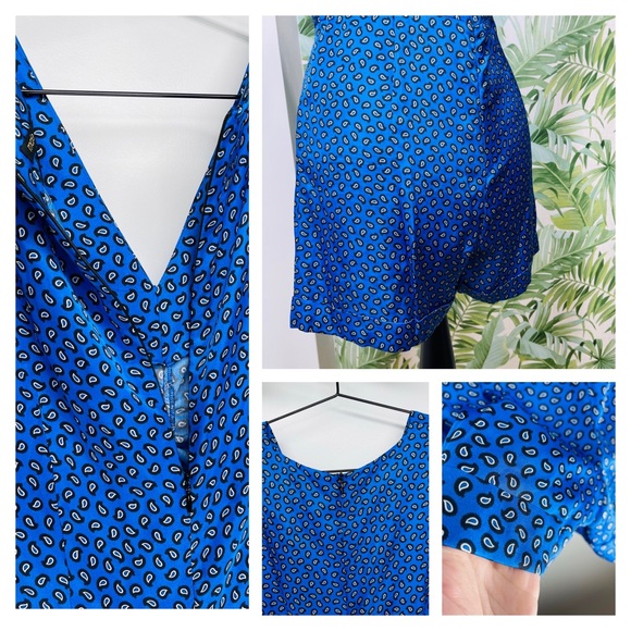 NWT Maje - Ilona Leopard Print Satin Playsuit Romper 36/4 - Picture 10 of 15